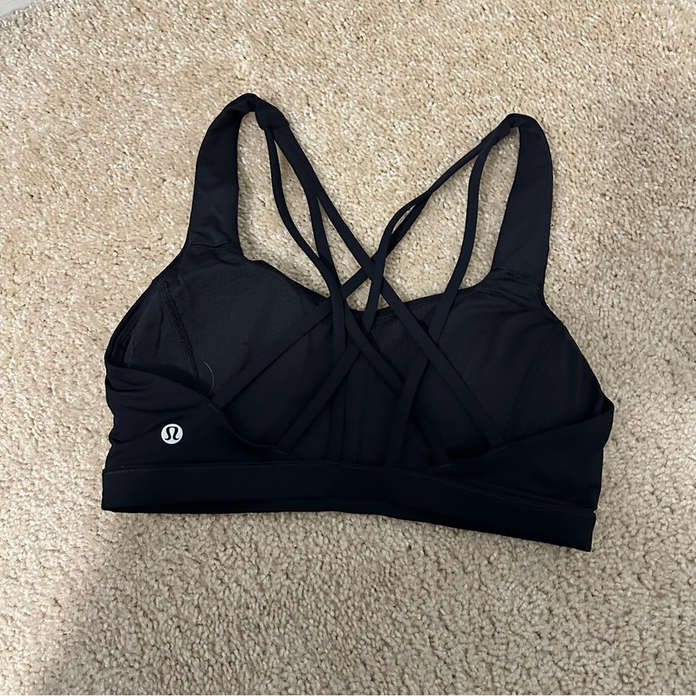 Lululemon‎ Free To Be Serene Bra in Black Size 8 VGUC - Picture 2 of 6